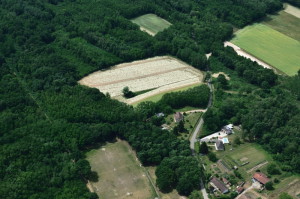 ULM - Bottes de céréales - vue aérienne