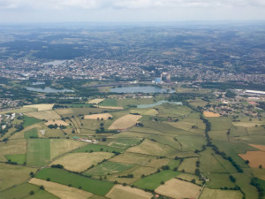 Montceau-les-Mines -Bourgogne France - Vue aérienne