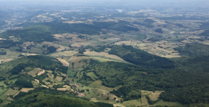 Vallons dans la Parc régional du Morvan en Bourgogne - France