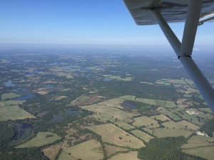 Vue aérienne de la région des 1000 étangs